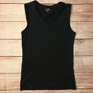 Champion Black Activewear V-neck Sleeveless Top